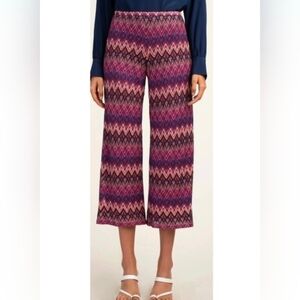 Trina Turk Penelope Knit Wide-Leg Crop Pants Medium